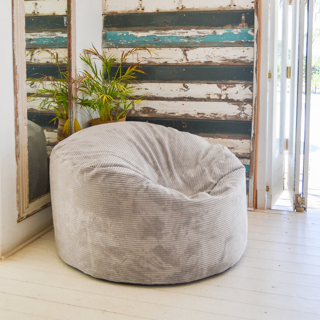 Grey cord bean bag hot sale